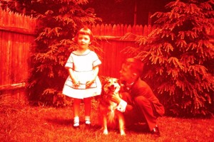 Gary and Joan in Frederick Maryland at home with Pixie the dog in 1963